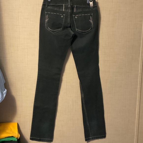 Kitson Dark Gray Women's Straight Leg Jeans - Picture 2 of 7